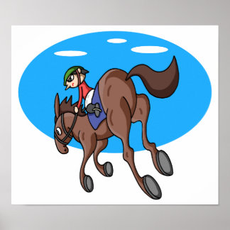 Poster Corrida de cavalos.