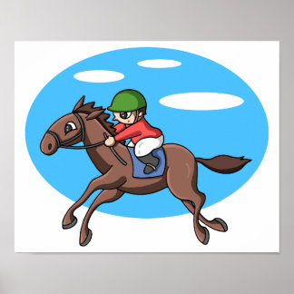 Poster Corrida de cavalos.