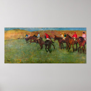 Poster Corrida de cavalos antes do começo por Edgar Dega