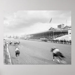 Pôster Corrida de Cavalos em Nova Orleans, 1906. Foto Ant