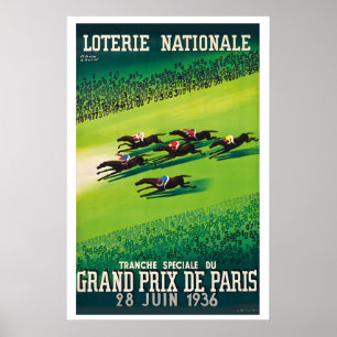 Poster Corrida de Cavalos Vintage Grand Prix de Paris 193