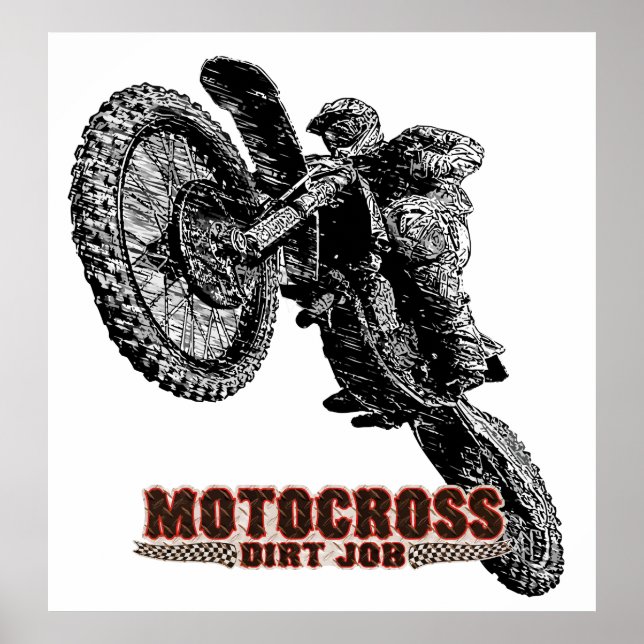 Poster Corrida de moto (Frente)