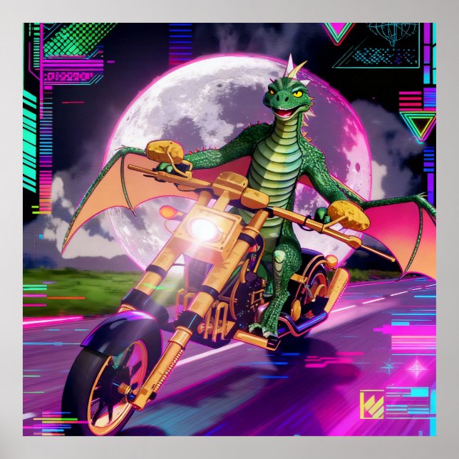 Poster Corrida de Moto Dragão (Frente)