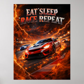 Poster Corrida de Velocidade Fogo Drift