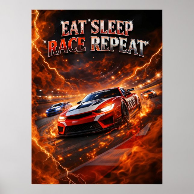 Poster Corrida de Velocidade Fogo Drift (Frente)