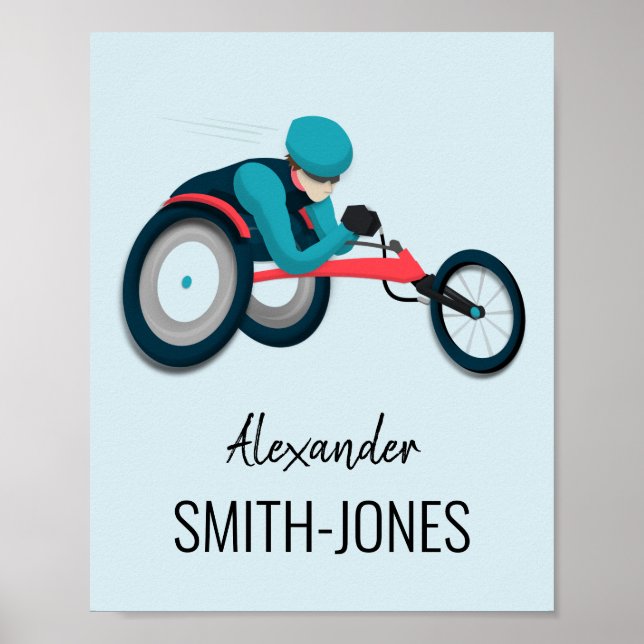 Poster Corrida em cadeira de rodas (Frente)