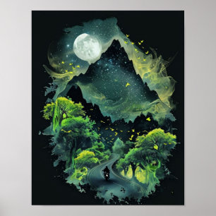Poster Corrida Mágica de Montanha para o Desconhecido