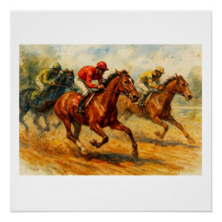 Pôster Corridas de Cavalos, 