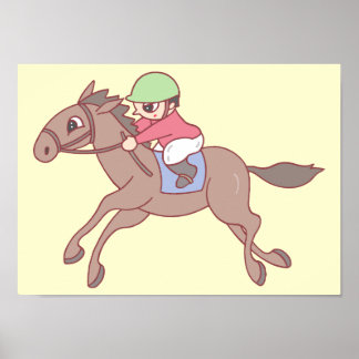 Poster Corridas de cavalos.