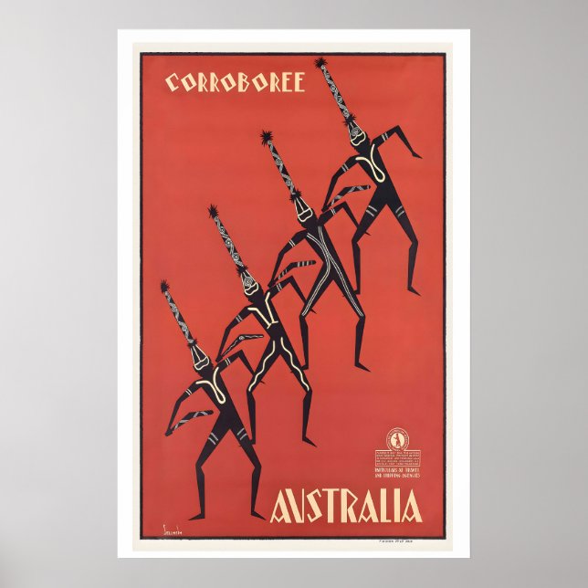 Poster Corroboree Austrália Australianos aborígenes (Frente)