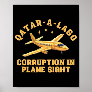 Poster Corrupção no Qatar-a-lago na Luta Contra o Trunco