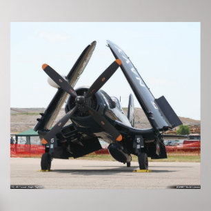 Poster Corsário de F4U-4N (variação do lutador de noit