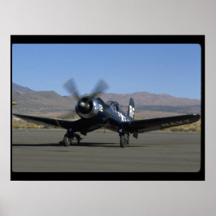 Poster Corsário de Vought F4U, planos esquerdos de
