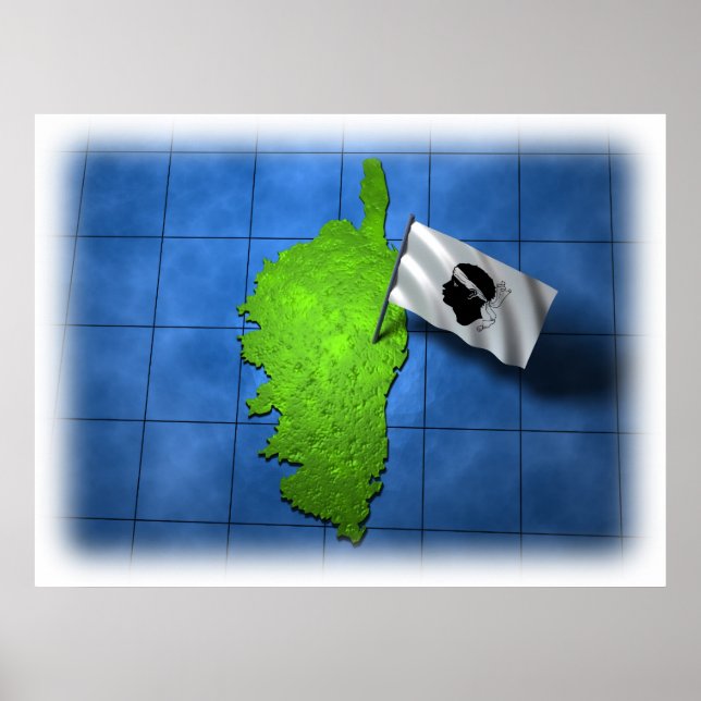 Pôster Córsega com pavilhão próprio (Frente)