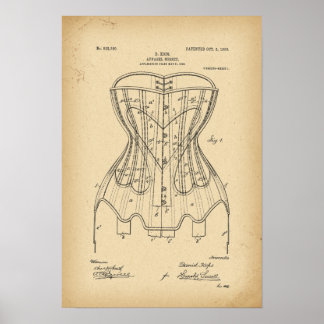 Pôster Corset de patentes 1906