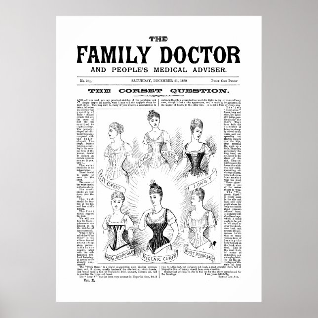 Poster Corset The Family Doctor Dec 21 1889 (Frente)