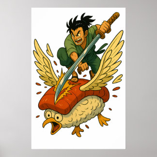Poster Cortador Sushi