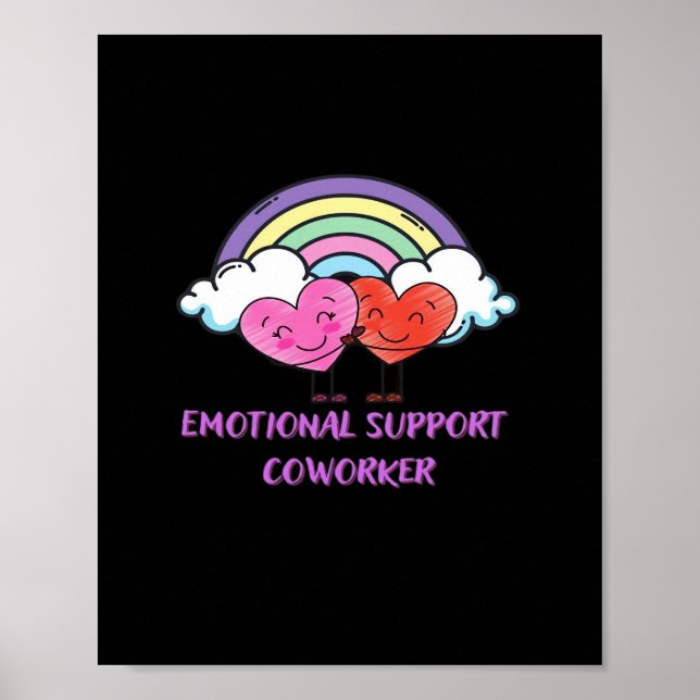 Poster Corte Clássico de Colaborador de Ajuda Emocional (Frente)