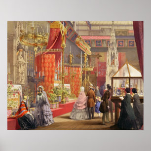 Poster Corte medieval, projetada por Pugin, placa 40 de "