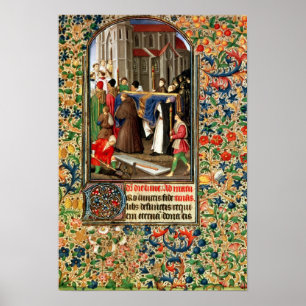 Poster Cortejo fúnebre com sepultura-escavadores