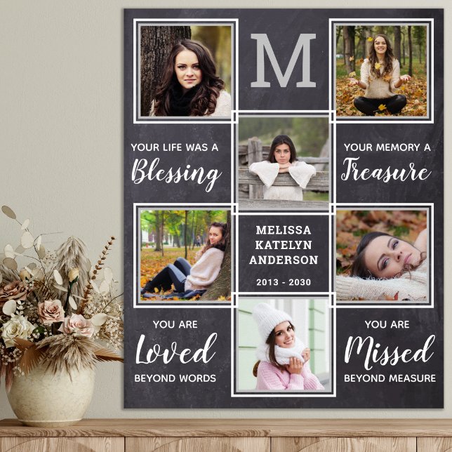 Poster Cortejo Funerário Colagem de Fotos em Memória Quer (Criador carregado)