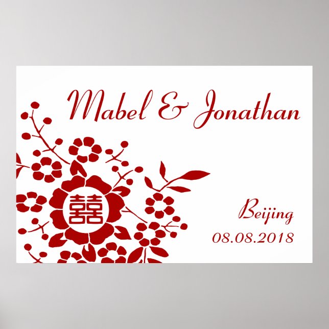 Poster Cortes em Papel Floral - Felicidade Dupla Branca (Frente)