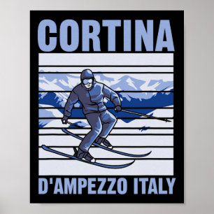 Poster Cortina D'ampezzo Itália Esqui