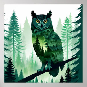 Poster Coruja Animais Natureza Ambiente Floresta