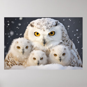 Poster Coruja Animal Family Desperdiçando Natureza