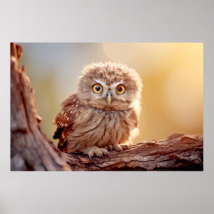 Poster Coruja Aves Selvagens Tranquilo Animais Pacíficos