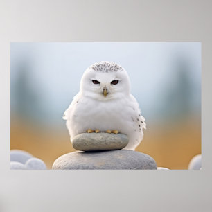 Poster Coruja Aves Selvagens Tranquilo Animais Pacíficos
