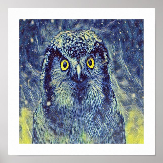 Poster Coruja azul (Frente)