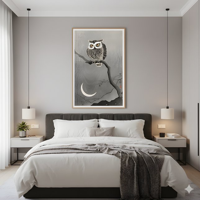 Poster Coruja de Olho Longo na Ramificação - Serenidade d (Criador carregado)