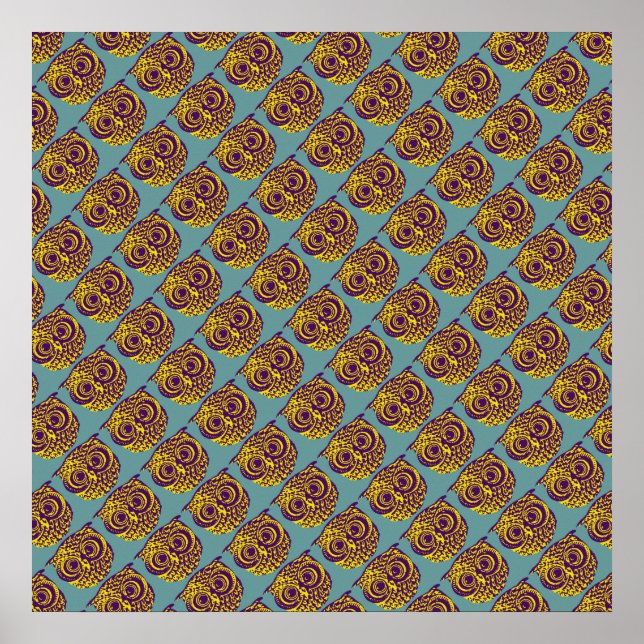Pôster coruja decorativa de parede (Frente)