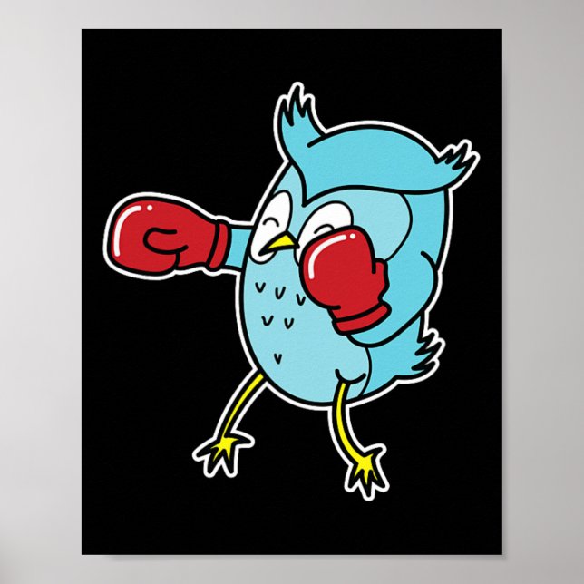 Poster Coruja faz boxing (Frente)