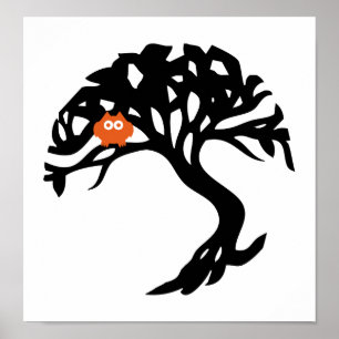 Pôster Coruja Laranja
