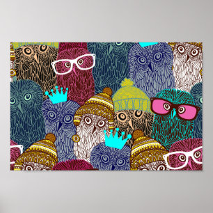 Poster Coruja na coroa