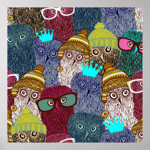 Poster Coruja na coroa