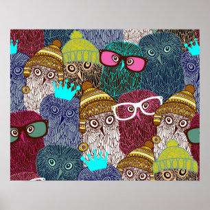 Poster Coruja na coroa