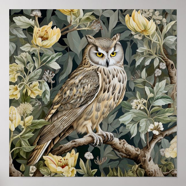 Poster Coruja - Pintura Decorativa (Frente)