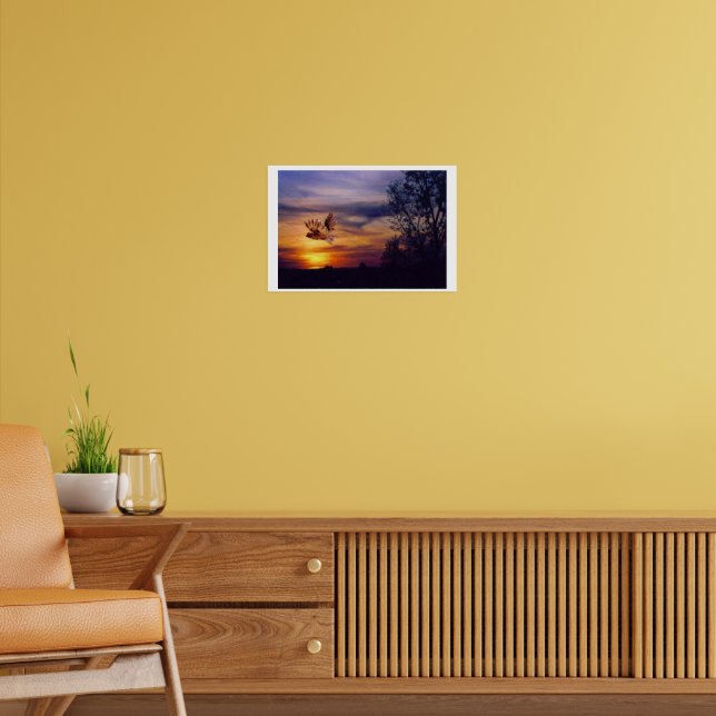 Pôster Coruja Sunset Mídia Mistura (Sala de Estar 2)