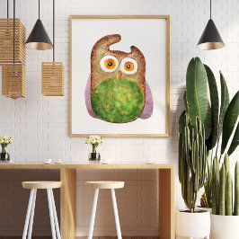 Poster Coruja verde-acastanhada