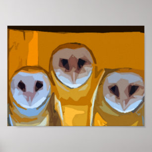 Poster Corujas com mama