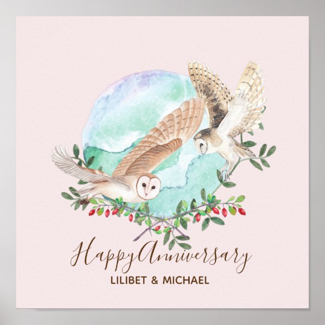 Poster Corujas Personalizadas (Frente)