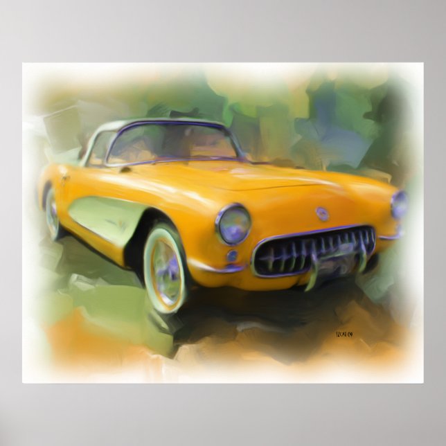 Poster Corvette 1957 (Frente)
