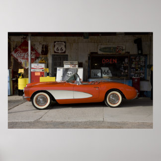 Poster Corvette route 66