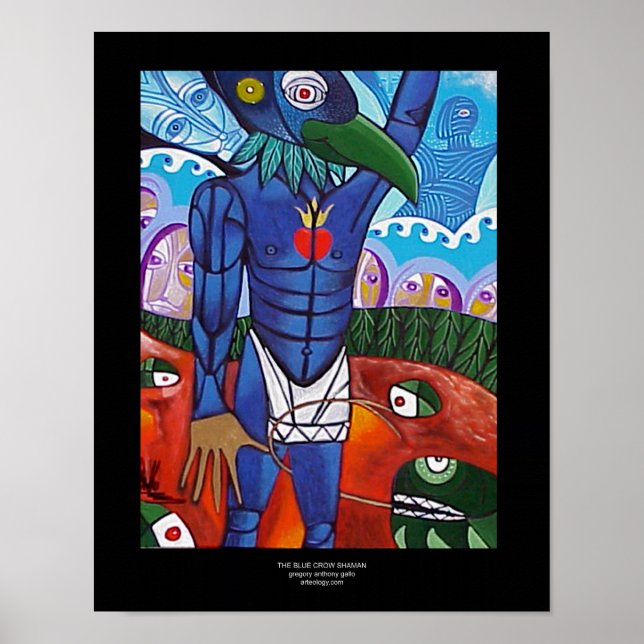 Pôster Corvo Azul por Gregory Gallo (Frente)