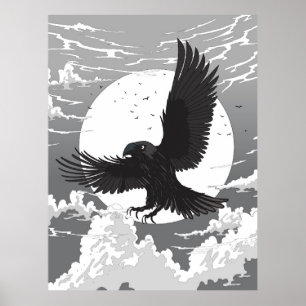 Poster Corvo E A Lua