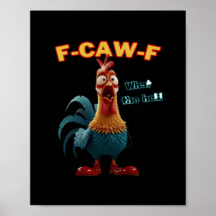 Poster Corvo Engraçado F-Caw-F Humor Gótico