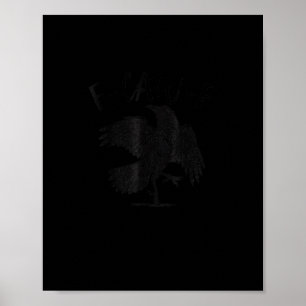 Poster Corvo, F-Caw-F Pássaro Engraçado Estético Casual